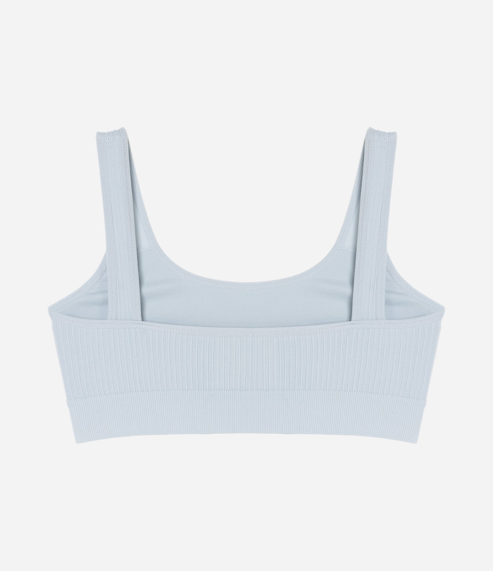 Sutiã Top sem Bojo sem Aro Texturizado sem Costura Azul Pastel 6