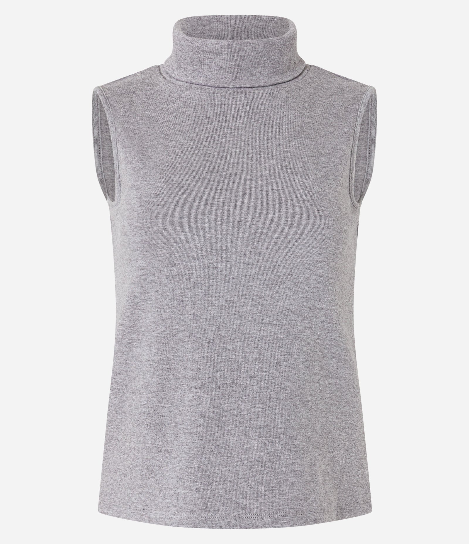 Blusa em Moletinho com Gola Alta e Malha Brushed Cinza 5