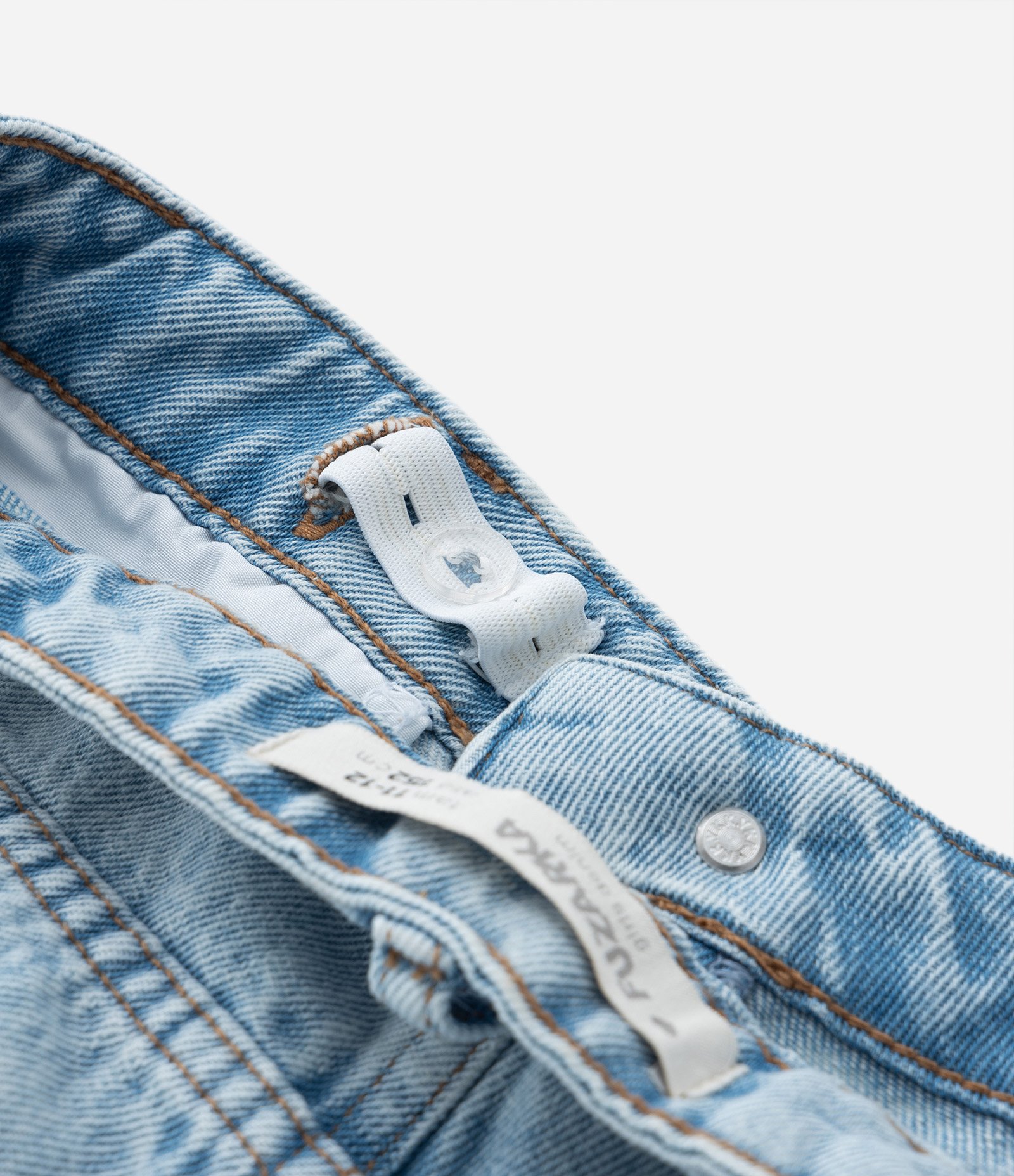 Calça Wide Leg Infantil em Jeans com Correntinha - Tam 5 a 14 Anos Azul 3