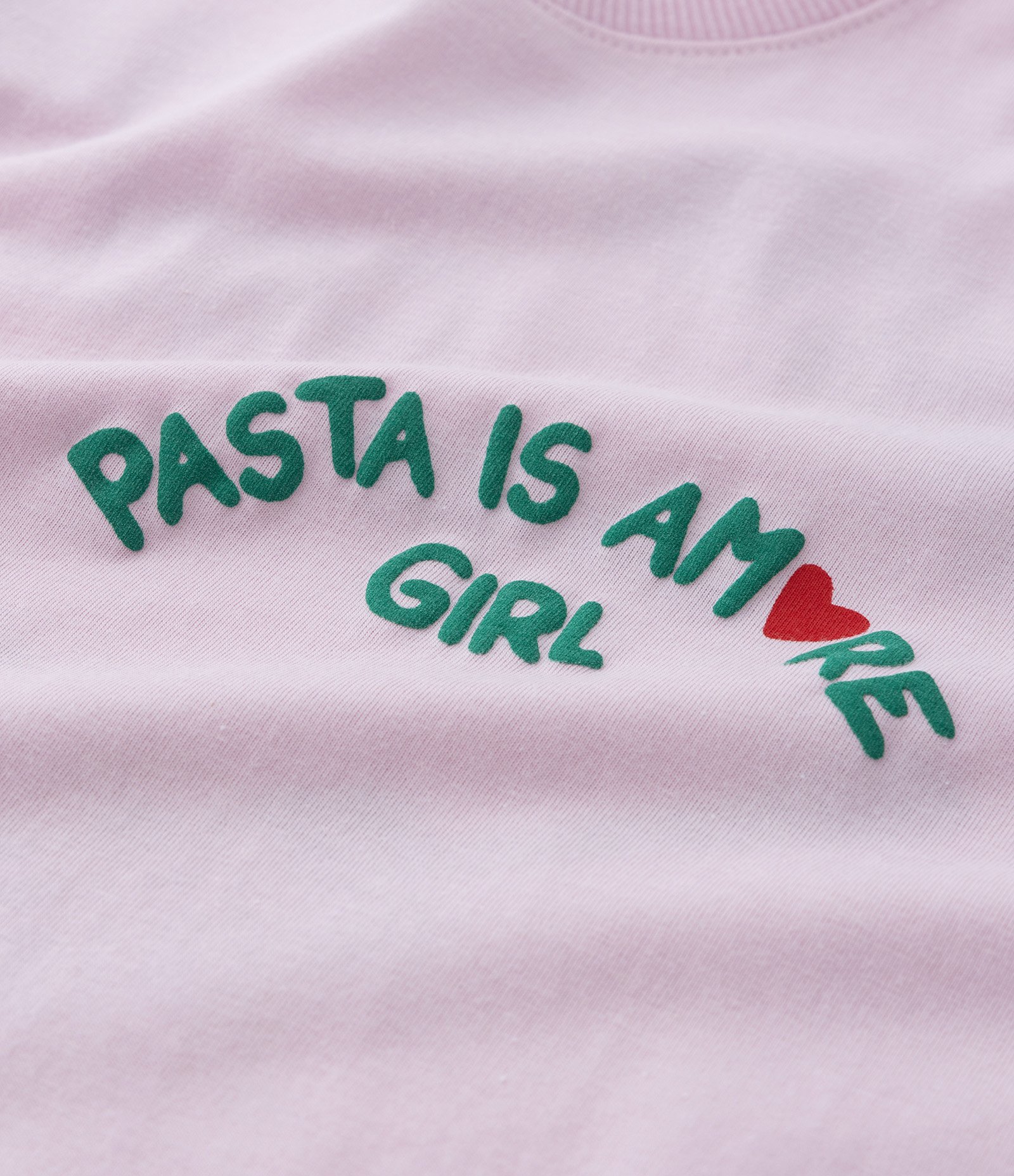 Camiseta Infantil com Estampa Frente e Costas Pasta Is Amore - Tam 5 a 14 Anos Rosa 6
