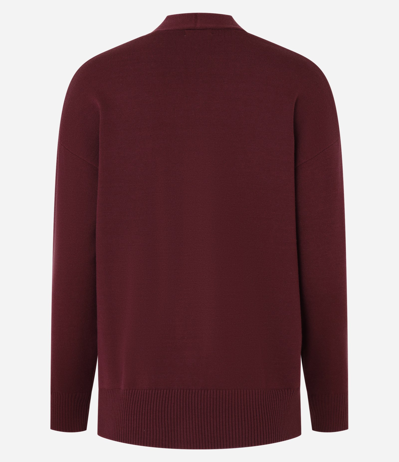 Cardigan em Tricô com Fechamento de Botões Tartaruga Bordô 7