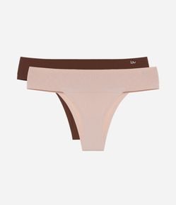 Kit 02 Calcinhas Biquíni em Microfibra Corte a Fio