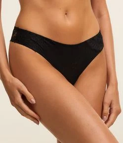 Calcinha Biquíni em Renda com Babados com Fios