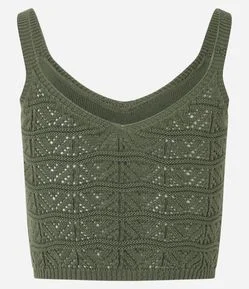 Blusa em Tricô com Ponto Detalhado