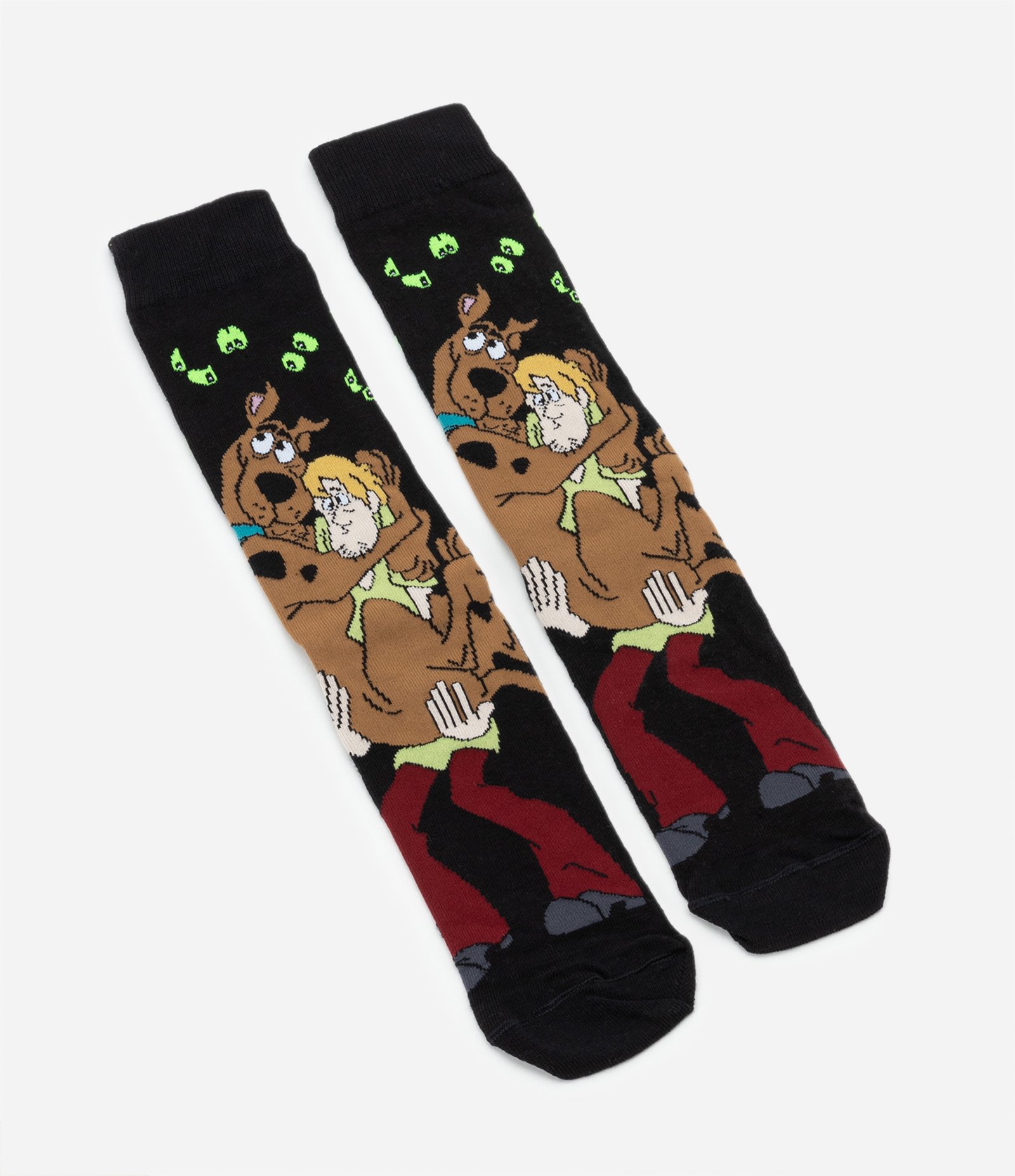 Meia em Algodão com Cano Alto e Estampa Scooby Doo Preto 4