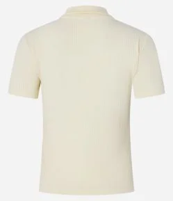 Blusa em Ribana com Gola Polo