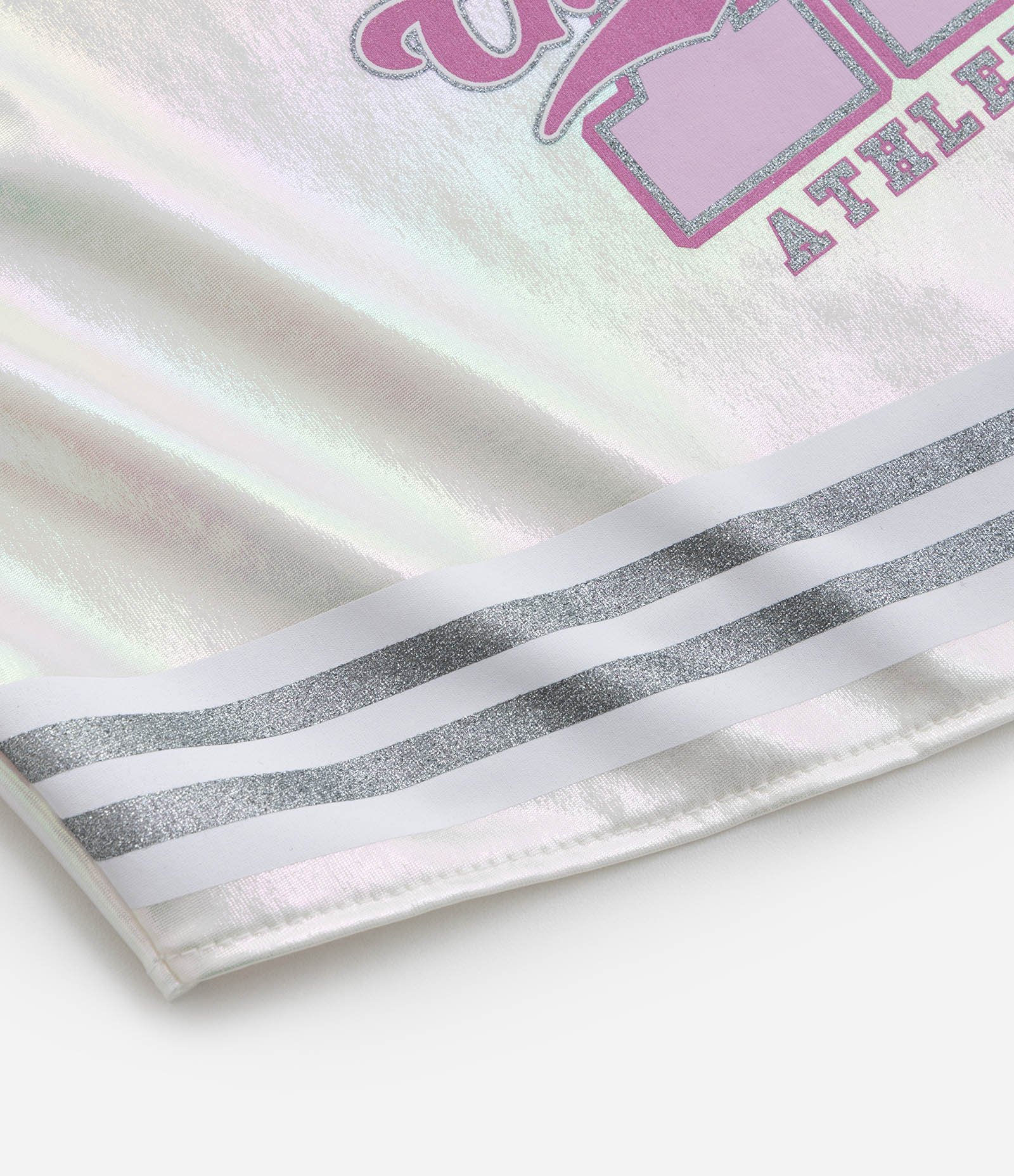 Conjunto Infantil Cheerleader Girls Team - Tam 5 a 14 anos Rosa/Branco 3