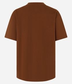 Camiseta em Algodão com Gola Redonda