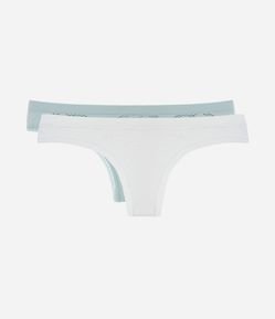 Kit 02 Calcinhas Biquíni Fio Seamless com Textura