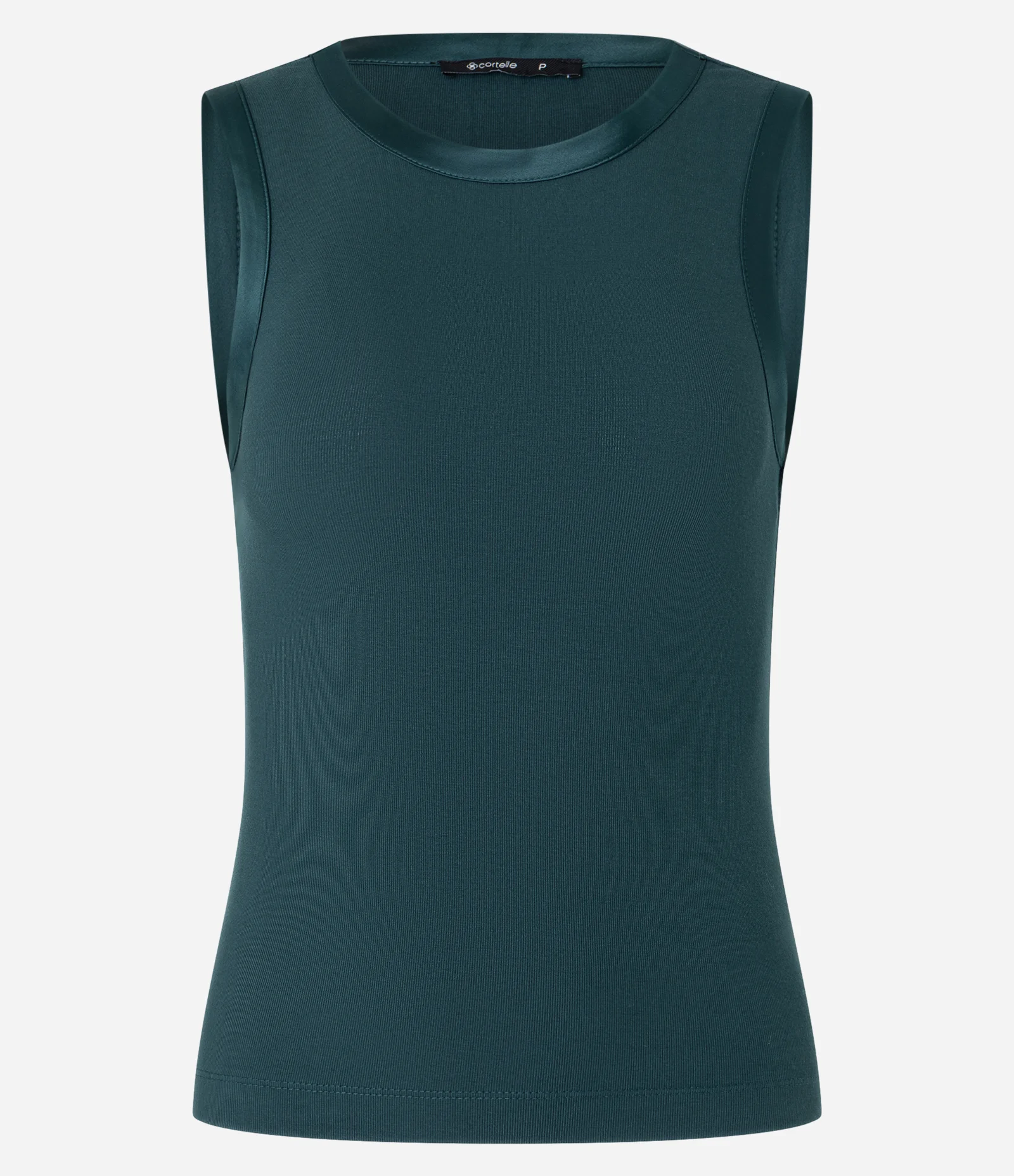 Blusa em Viscose com Cava Acetinada Verde 1