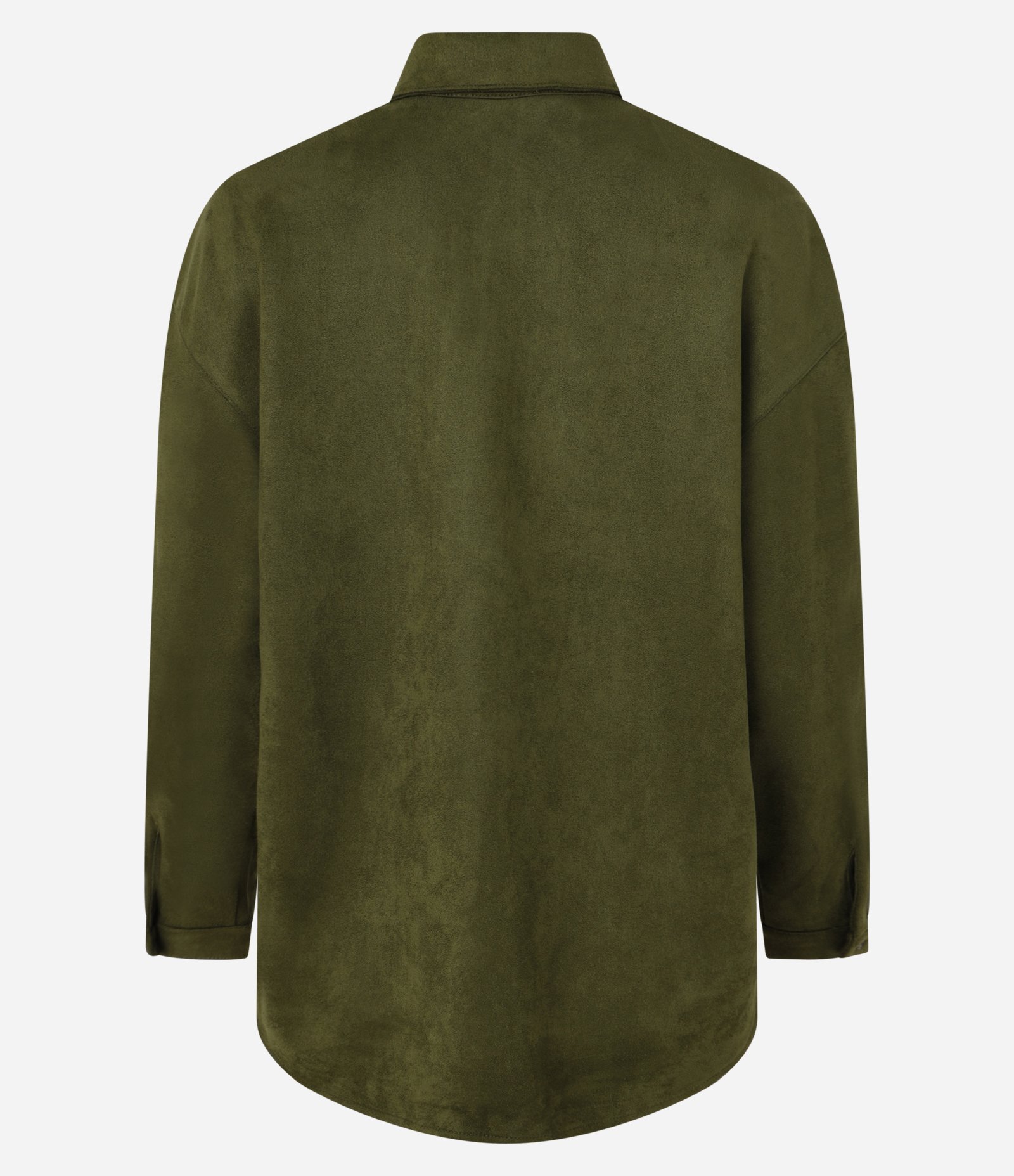 Camisa em Suede com Cava Deslocada Verde 8