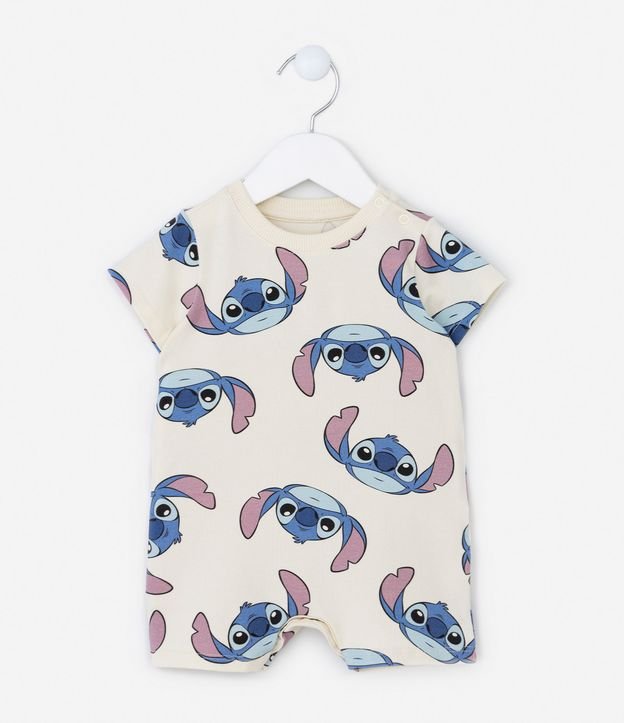 Macaquinho Infantil com Estampa do Stitch - Tam 0 a 18 meses