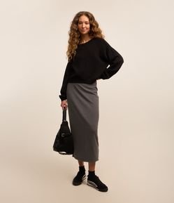 Saia Long Mid em Ribana com Fenda