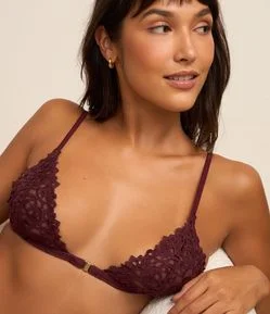 Sutiã Top sem Bojo sem Aro em Renda