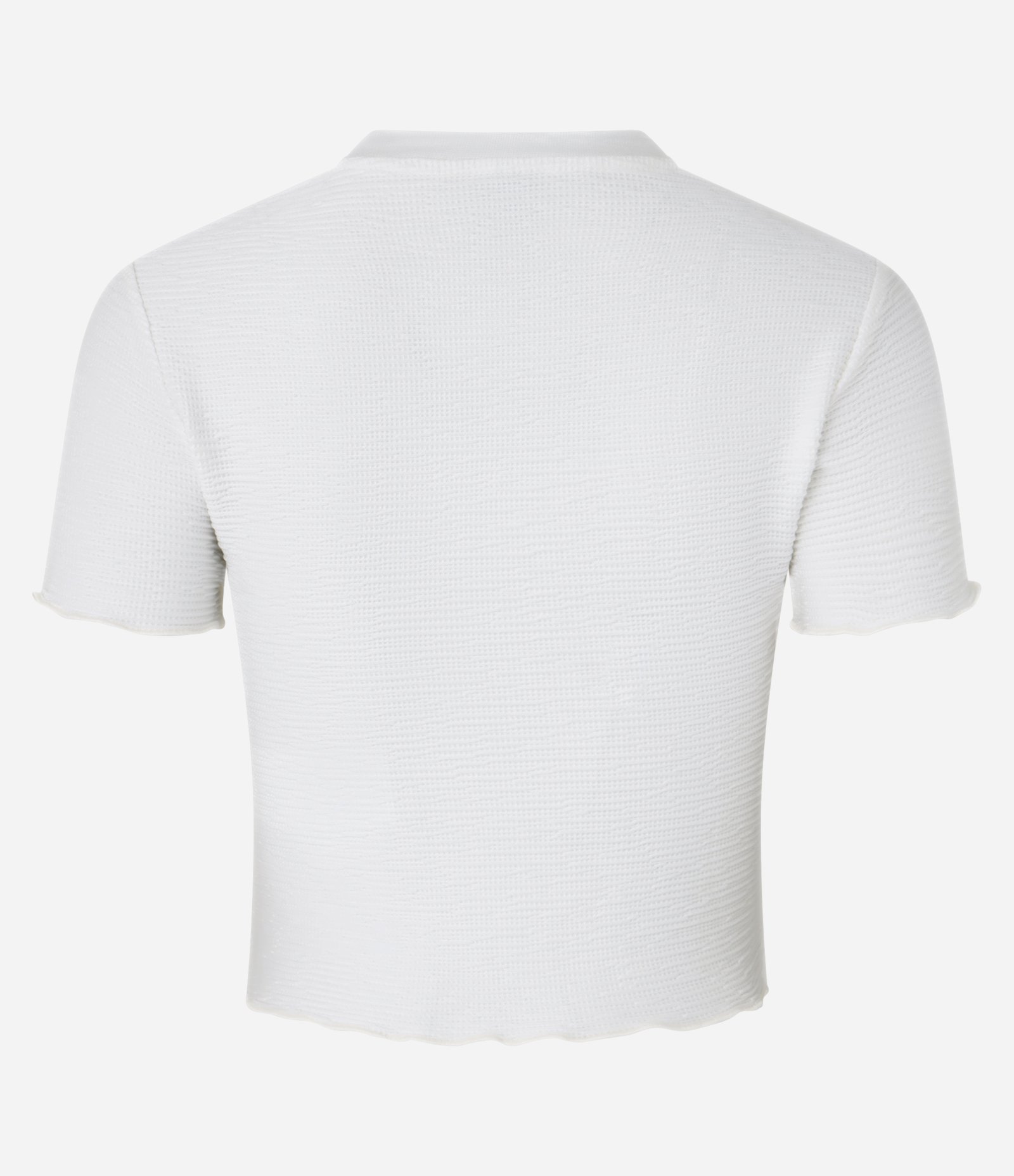 Blusa Baby Look Texturizada Estampa Coconut Branco 6