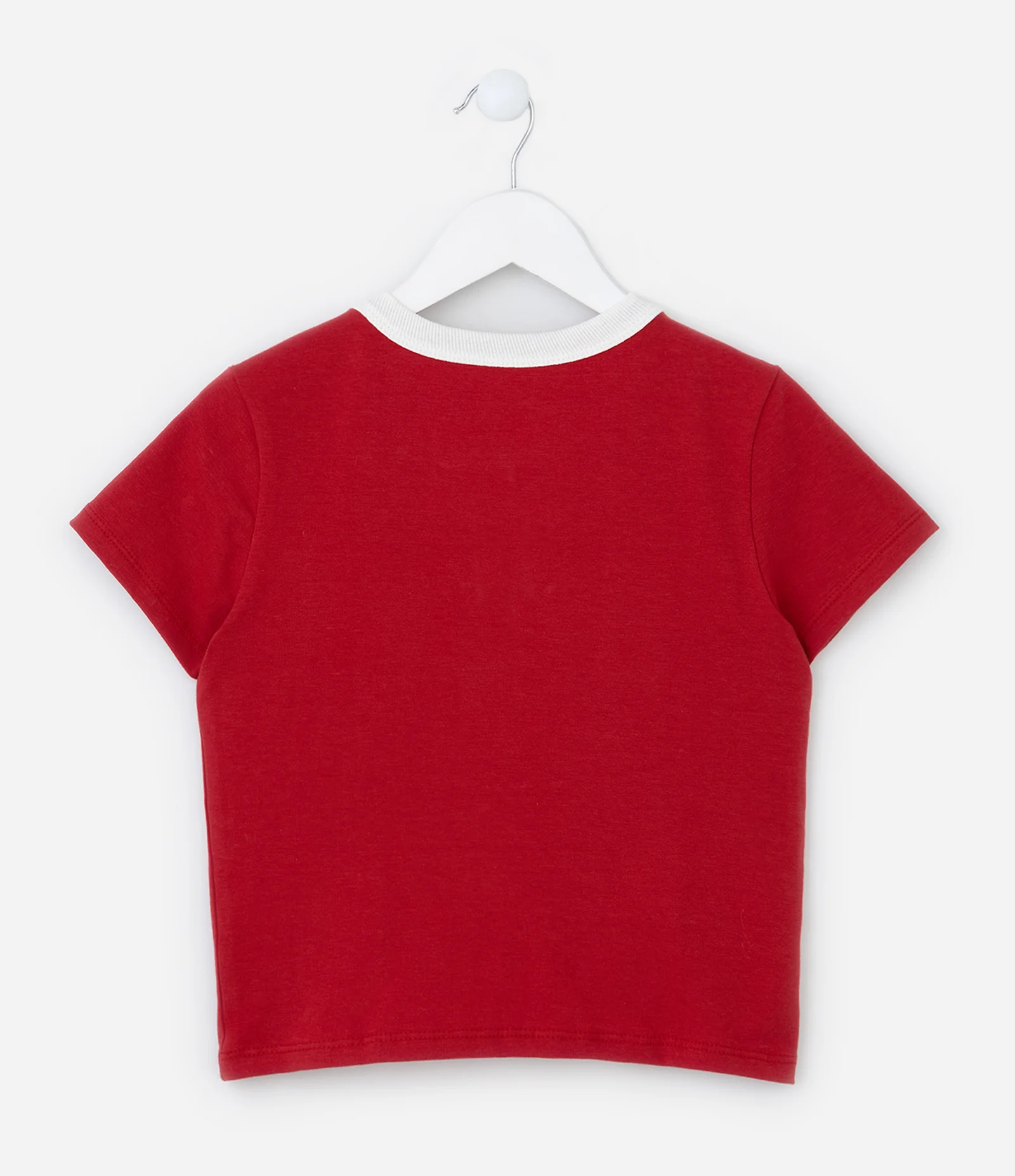 Camiseta Slim Infantil com Estampa do Stitch - Tam 5 a 14 Anos Vermelho 2