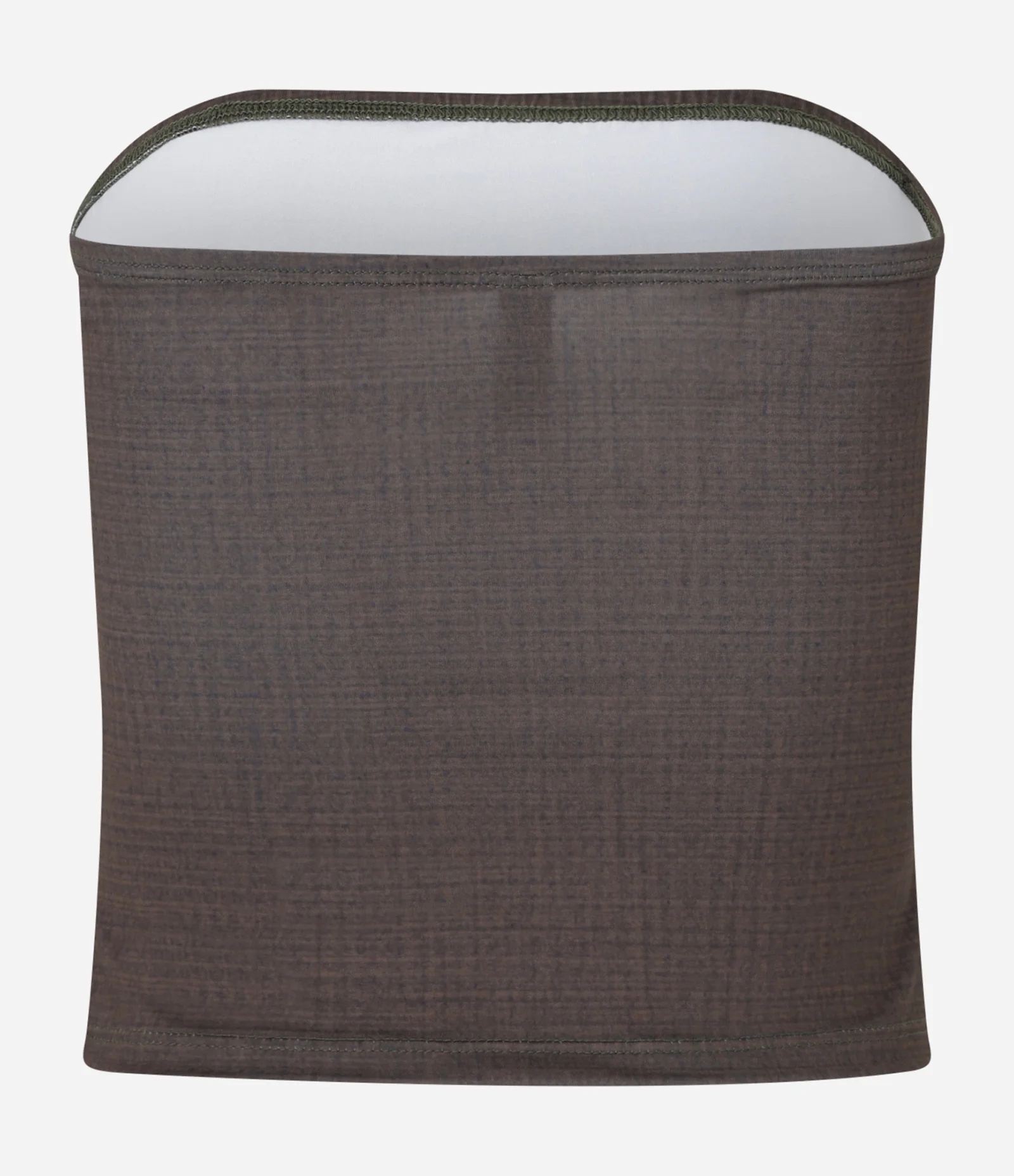 Blusa em Microfibra Tomara que Caia com Estampa de Hibisco Marrom 2