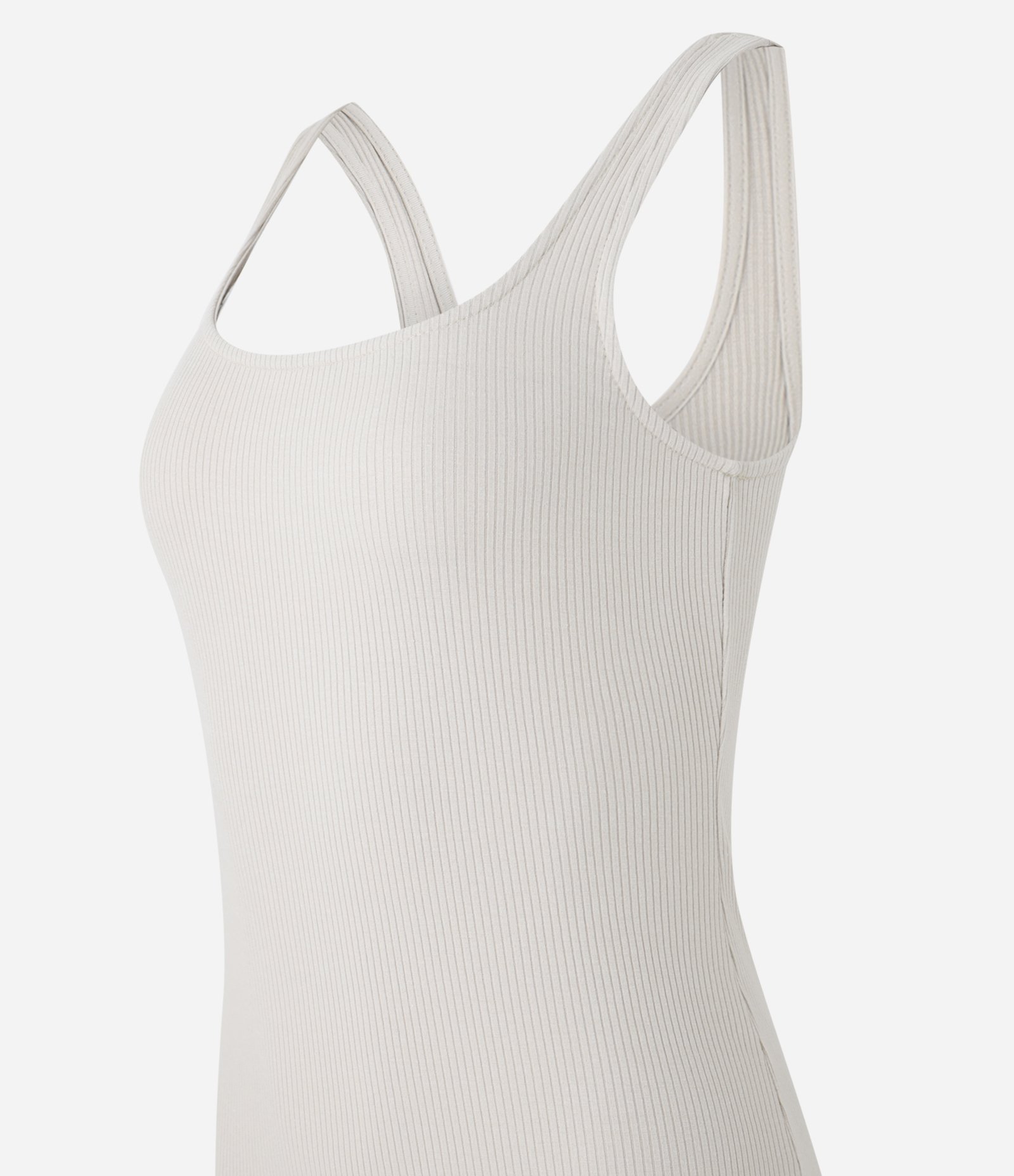 Vestido Midi Básico com Decote Quadrado Off White 5