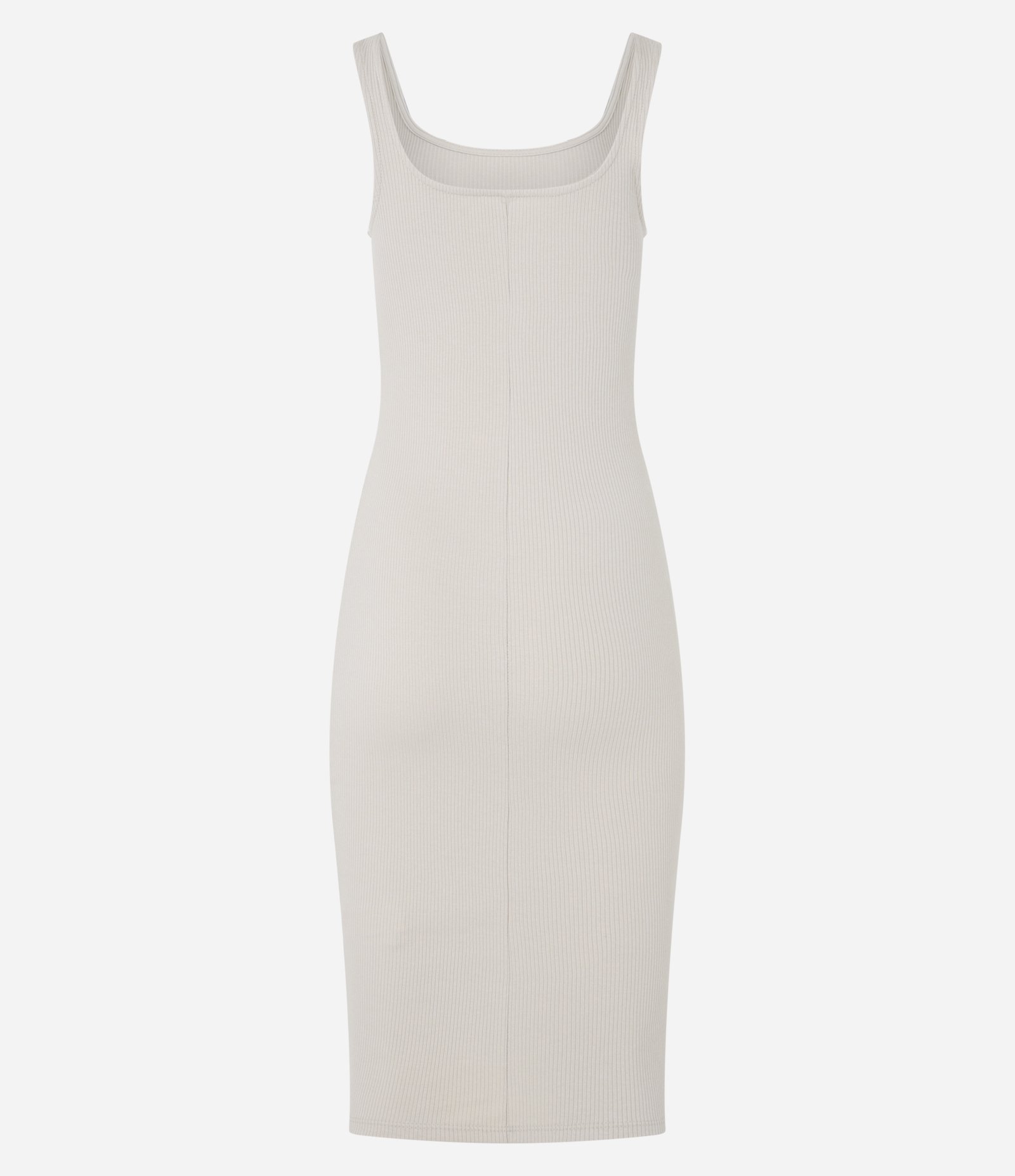 Vestido Midi Básico com Decote Quadrado Off White 6
