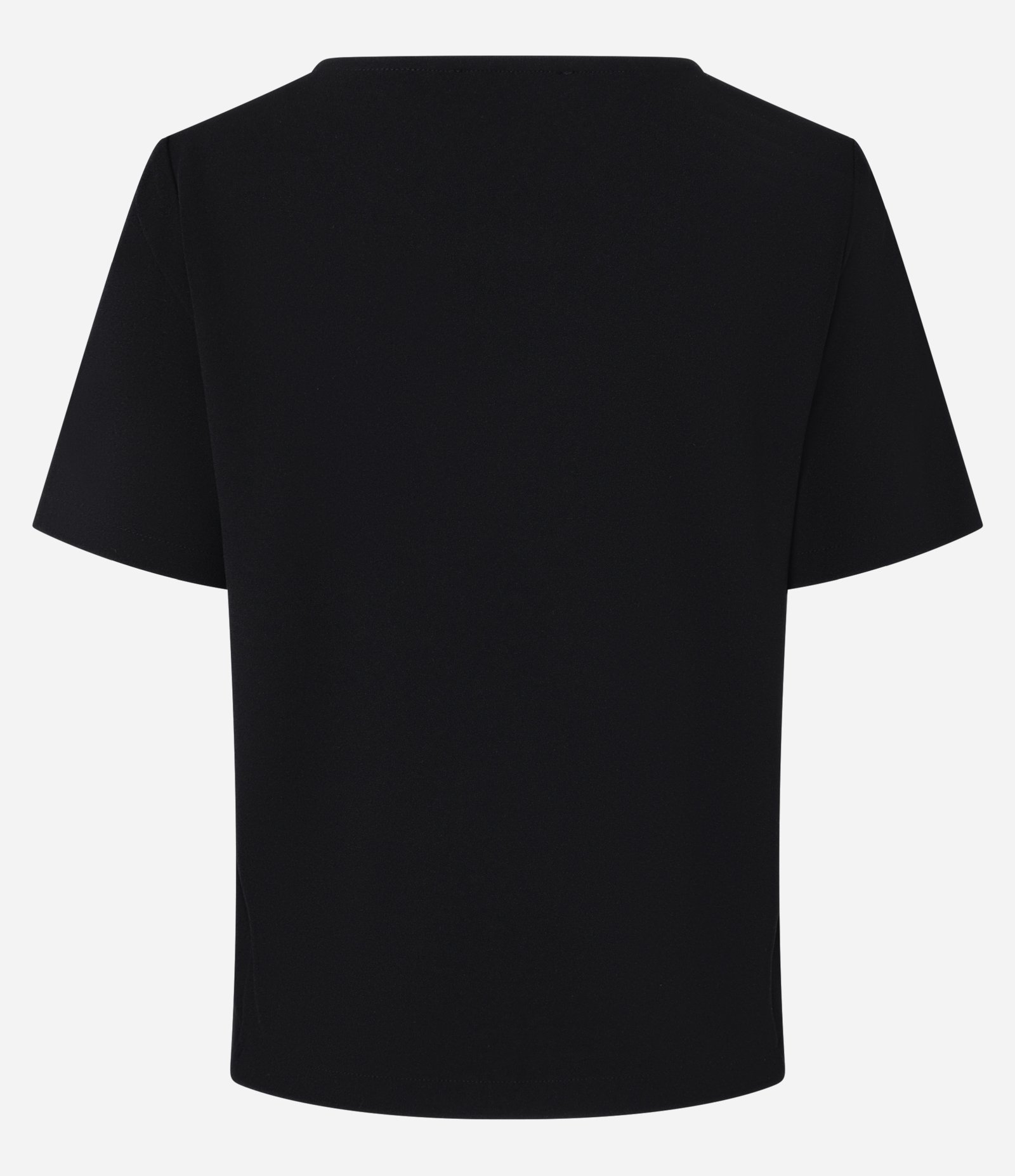 Blusa em Crepe com Fivela na Gola V Preto 6