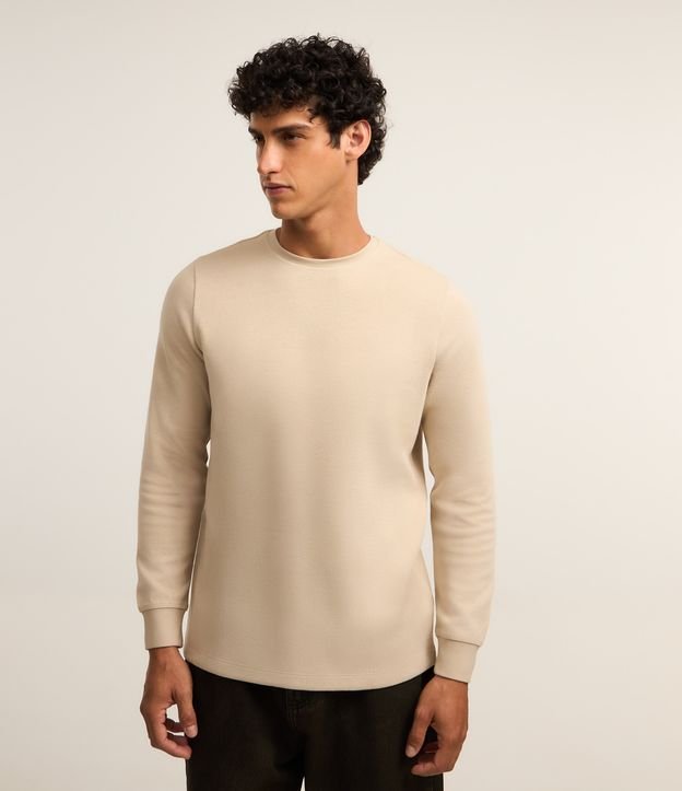 Blusão em Algodão com Punho Ajustado