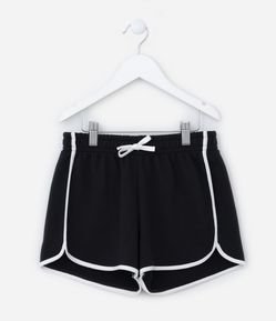 Short Infantil em Moletom com Viés Contrastante - Tam 5 a 14 Anos