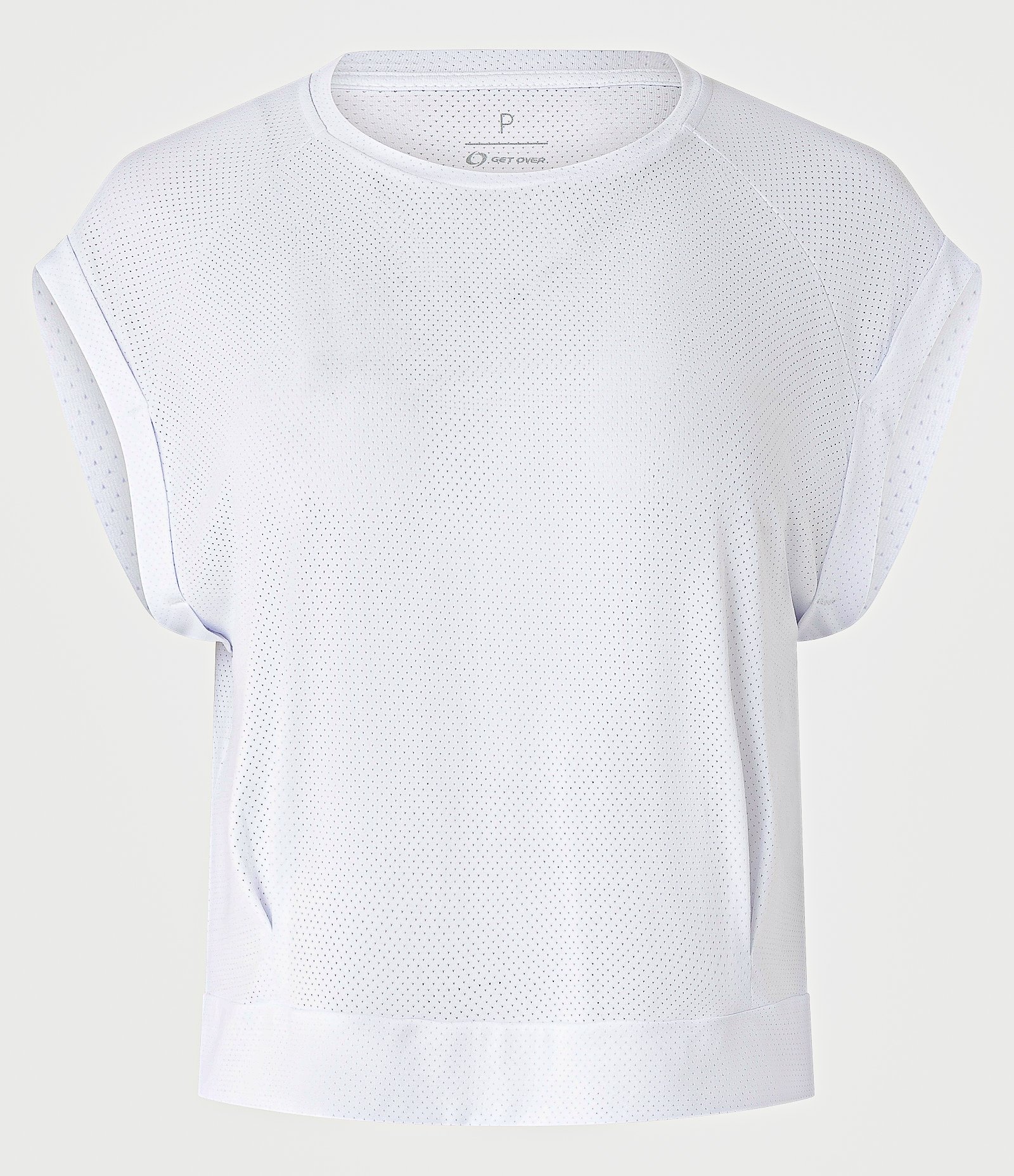Blusa Esportiva Sem Manga em Microfibra  com Cava Raglan Branco 5