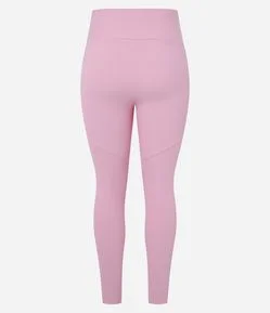 Calça Esportiva Legging em Microfibra com Cós Largo e Forro