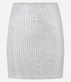 Saia Curta em Paetê Metalizado