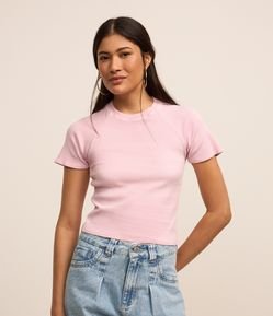 Blusa em Ribana Estonada com Cava Raglan