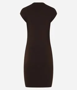 Vestido Curto em Algodão com Golinha Alta