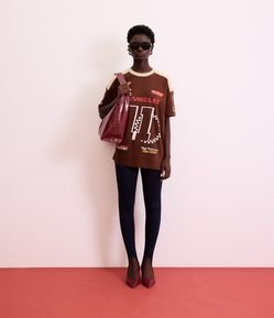 Calça Legging em Tricô com Cintura Alta