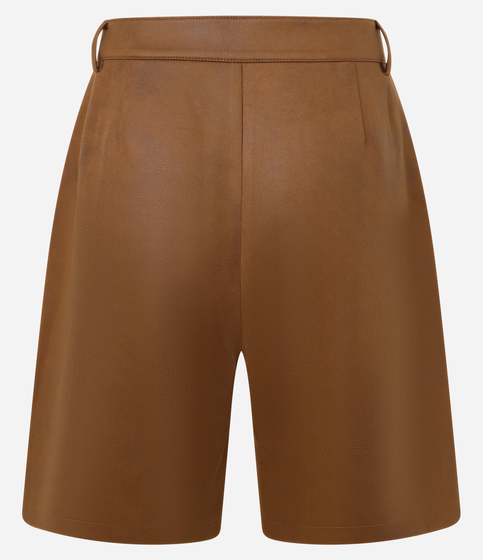 Short Reto Cintura Alta em Suede com Bolsos Mocha Mousse 7