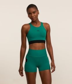 Top em Microfibra sem Bojo com Estampa Localizada