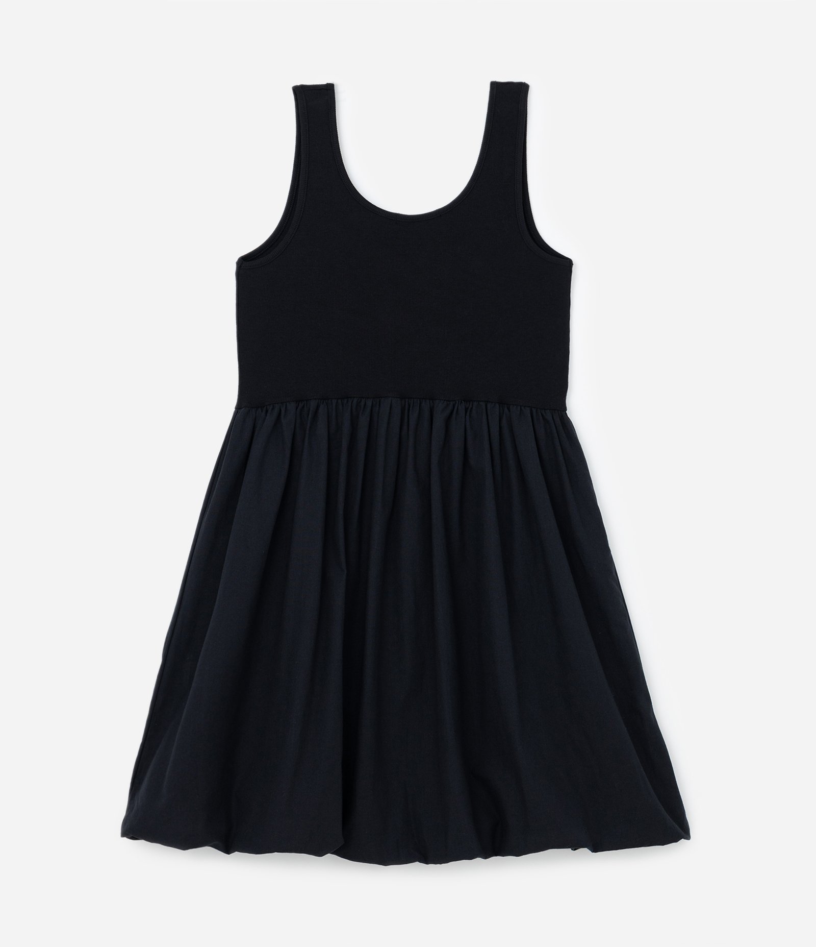 Vestido Curto Balonê sem Mangas em Algodão Curve & Plus Size Preto 6