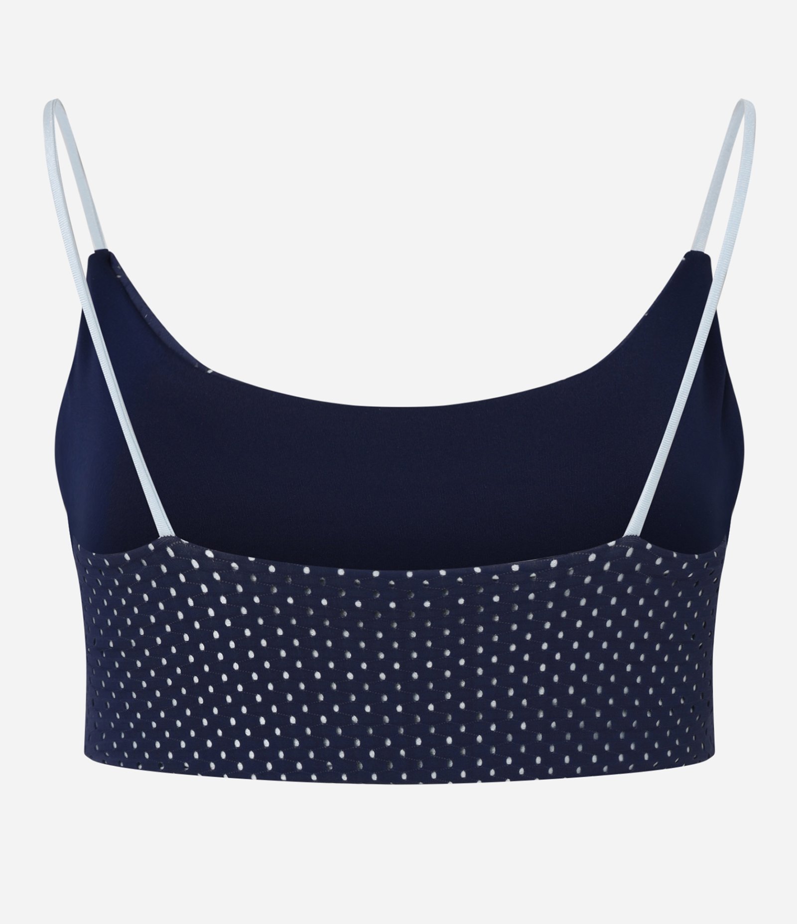 Top Esportivo Sem Bojo em Microfibra Furadinha Azul 6