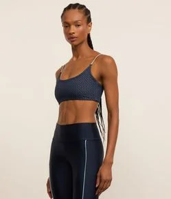 Top Esportivo Sem Bojo em Microfibra Furadinha