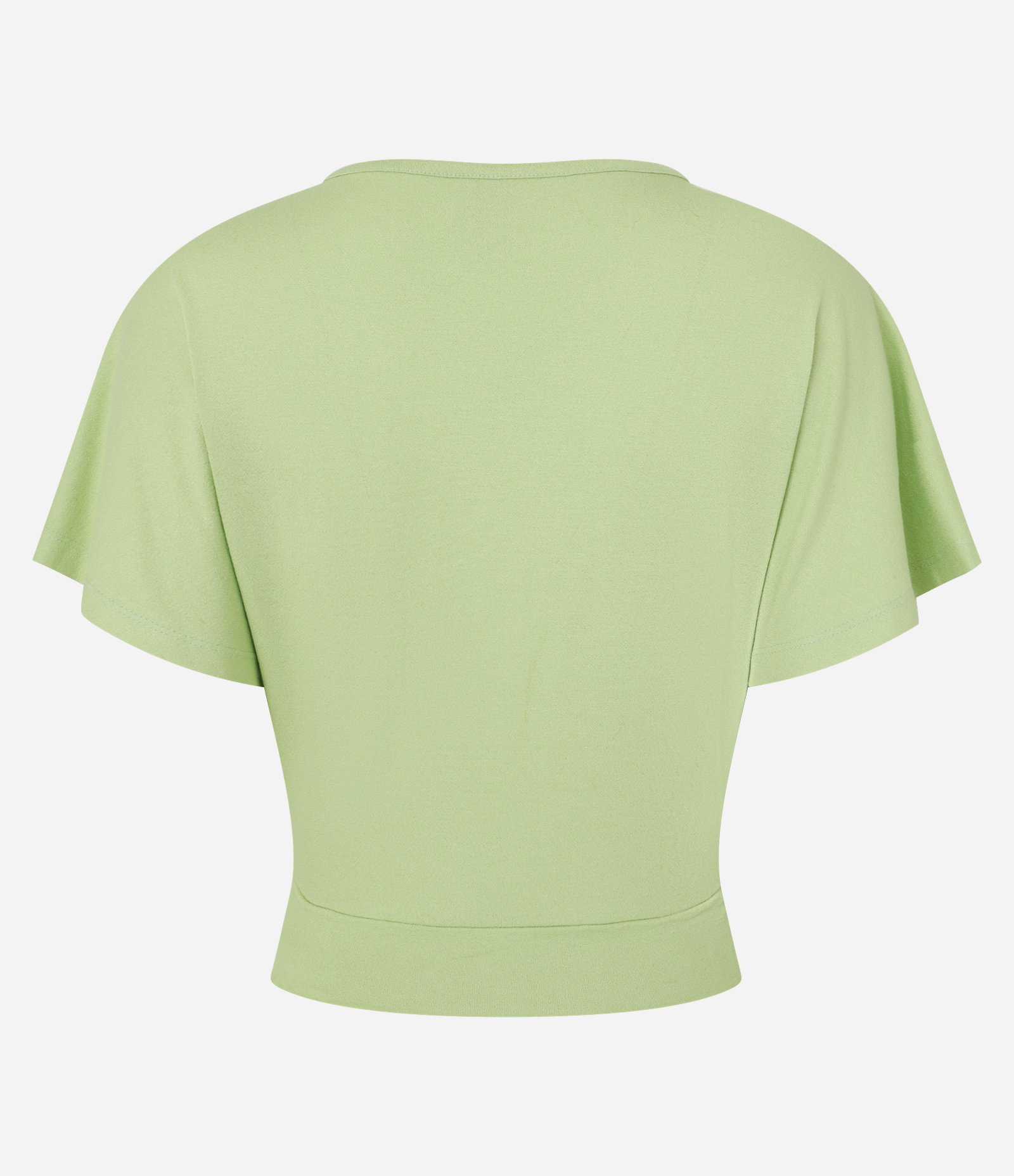 Blusa Curta em Crepe com Transpasse Verde 5