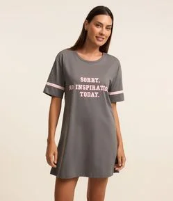 Camisola em Algodão com Estampa Lettering Sorry No Inspiration Today