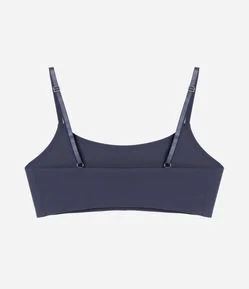 Sutiã Top sem Bojo sem Aro em Microfibra Texturizada