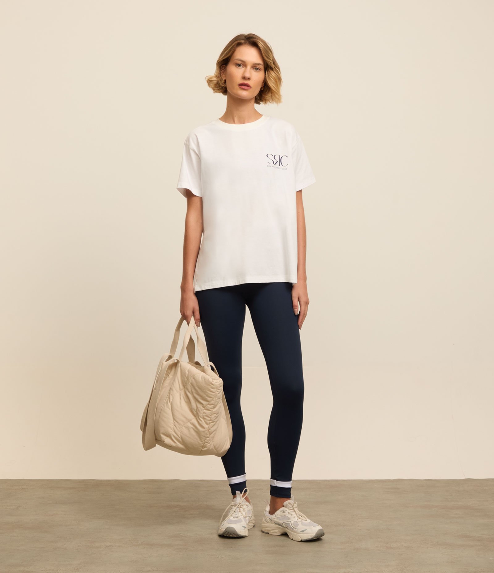 Calça Legging Esportiva em Microfibra Azul 1
