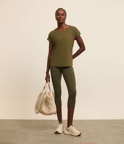 Calça Legging Corsário Esportiva em Microfibra