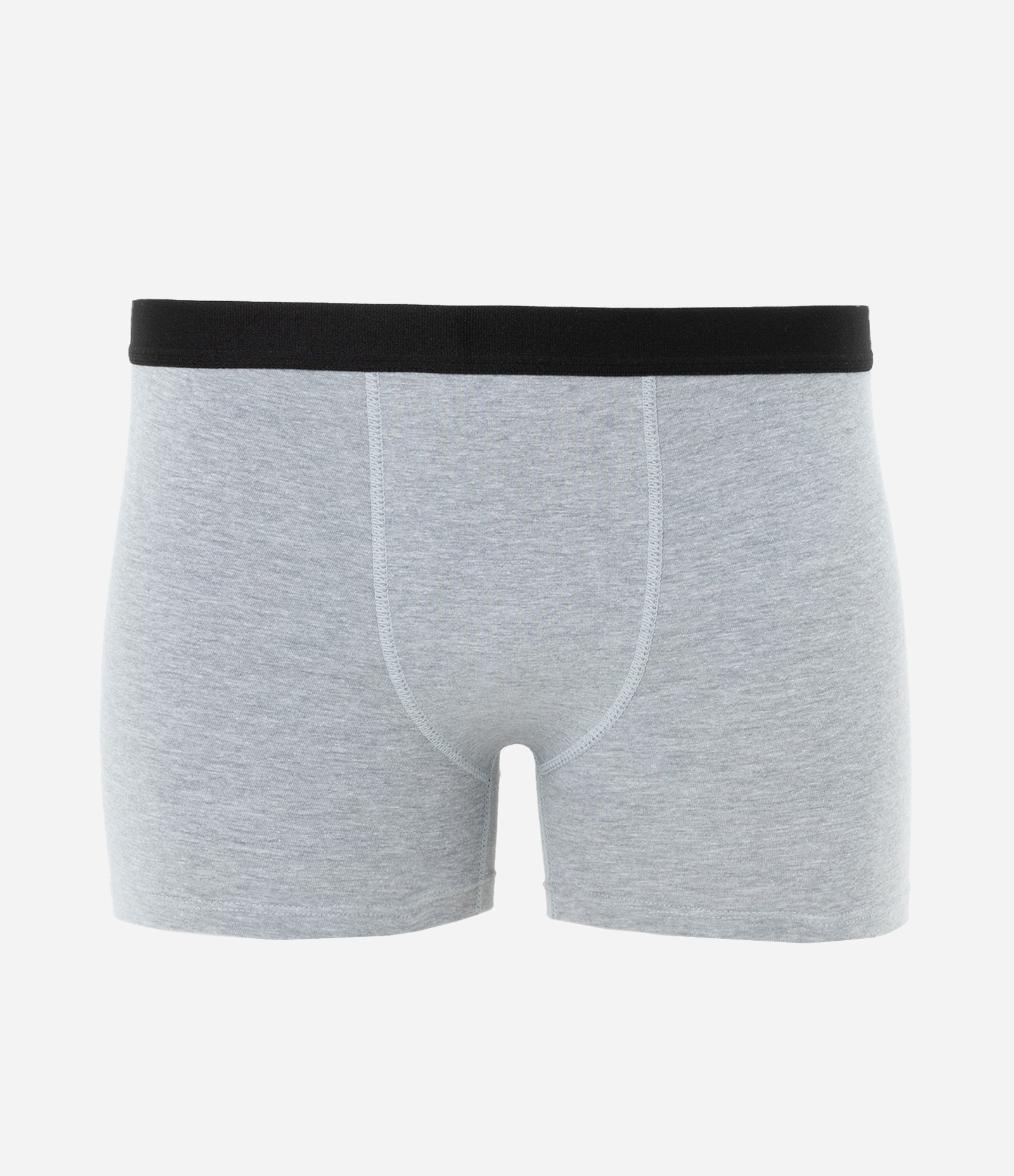 Kit 03 Cuecas Boxer em Algodão Preto/Branco/Cinza 4