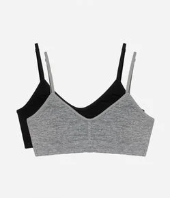 Kit 02 Sutiãs Seamless sem Bojo e sem Aro