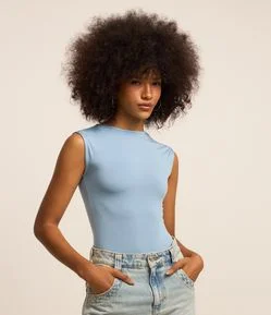 Body em Microfibra com Cava Japonesa e Costas Abertas