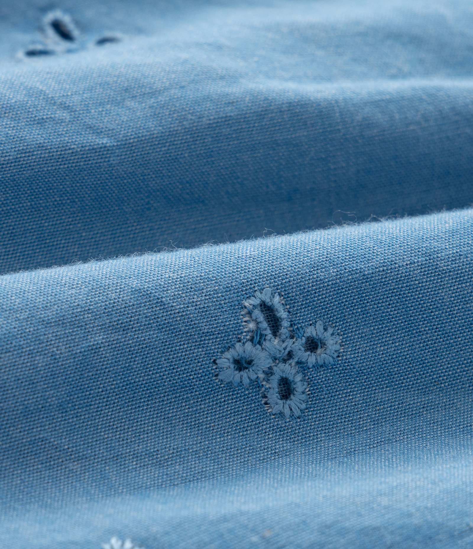 Vestido Infantil de Alcinha com Bordado na Barra e Calcinha - Tam 3 a 18 Meses Azul 5