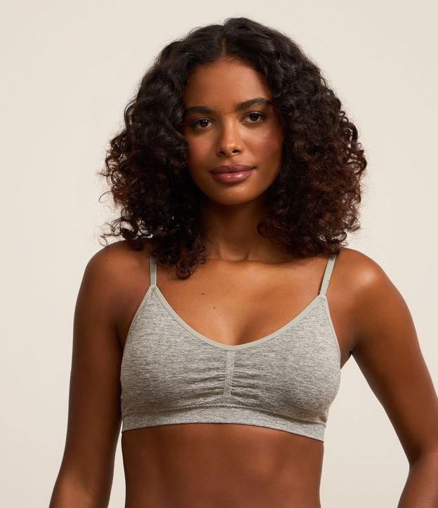 Sutiã Alongado em Poliamida com Bojo Removível sem Costura