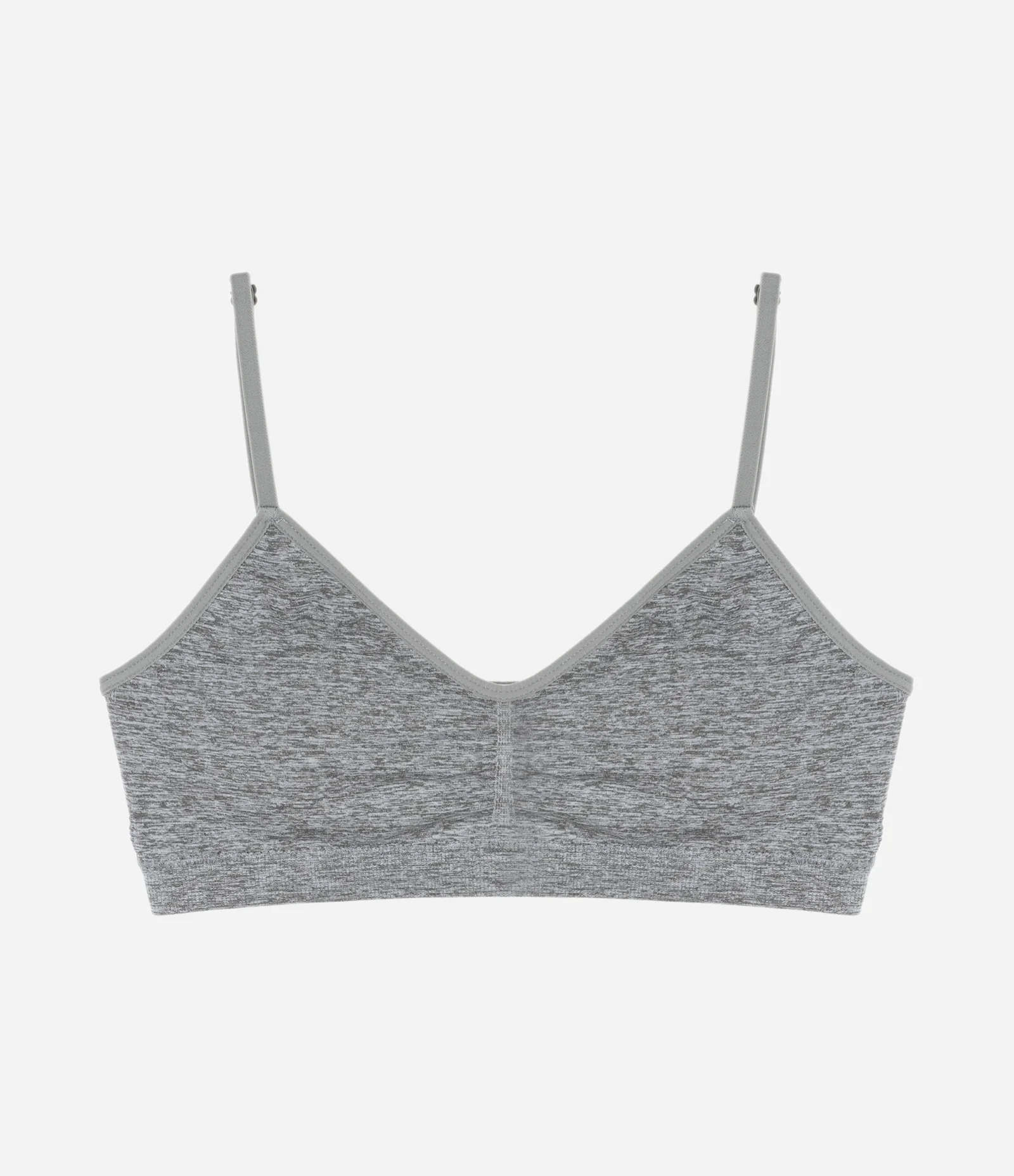 Sutiã Top em Microfibra com Bojo Removível Seamless Cinza 4