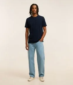 Camiseta Regular Básica em Algodão