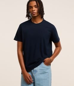 Camiseta Regular Básica em Algodão